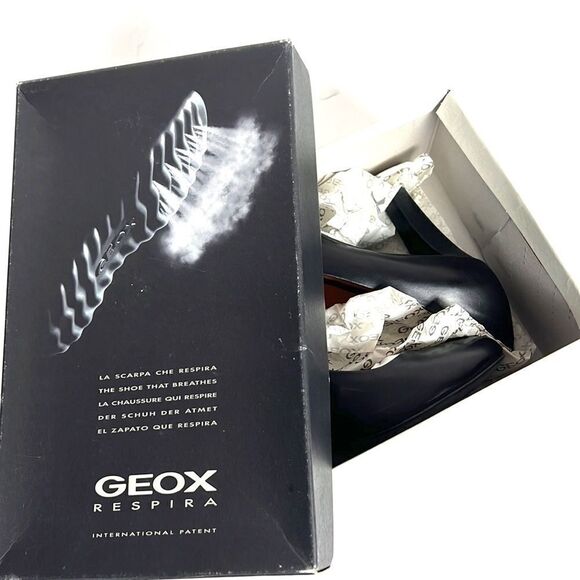 NWB GEOX Respira D Marian/D24Q3R Classic Black Leather Pumps US 9 - Picture 13 of 15